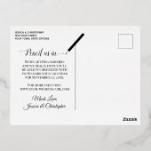 Lila Rose Hochzeit Speichern Sie das Datum Rose Go Folie Einladungspostkarte (Rückseite)