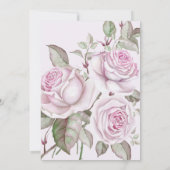 Lila Rose Hochzeit Verlobung Foto Einladung (Rückseite)