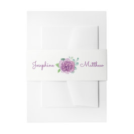 Lila Rose Hochzeitseinladung Bündner Bands Einladungsbanderole