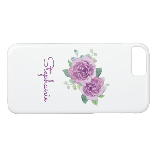 Lila Rose Hübsch Wasserfarbe Case-Mate iPhone Hülle (Rückseite (Horizontal))