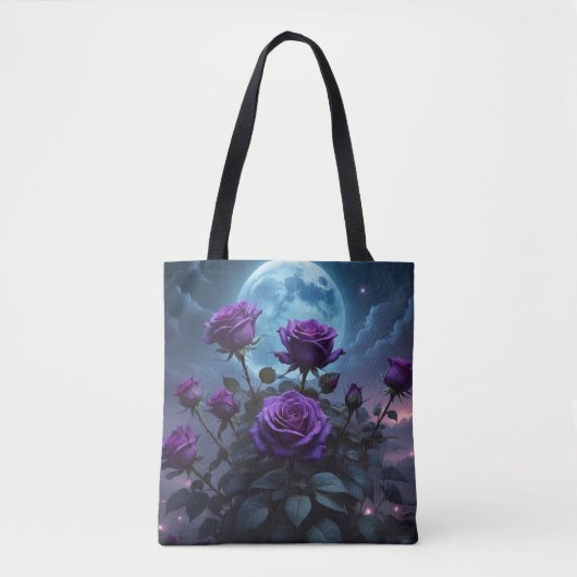 Lila Rose im Mondlicht Tasche (Vorderseite)