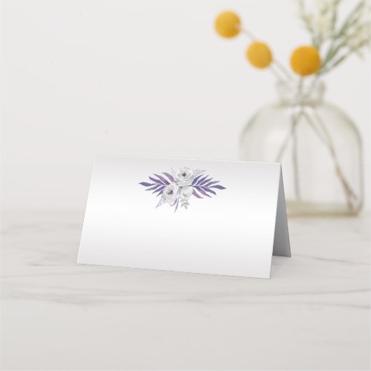 Lila Rose in Silver Grau Platzkarten (Rückseite)