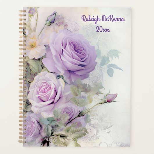 Lila Rose Junk Journal Illustration Classic Planer (Vorderseite)