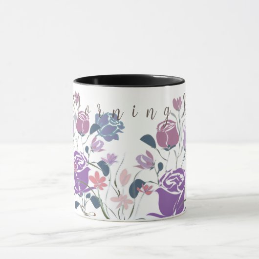 Lila Rose Kaffeepause Tasse (Zentrum)