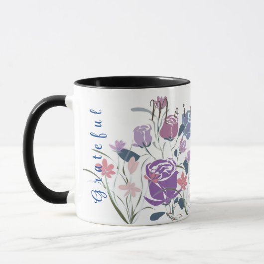 Lila Rose Kaffeepause Tasse (Links)