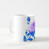 Lila Rose Kaffeetasse (Vorderseite Links)