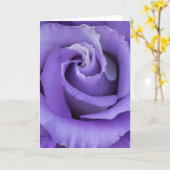 Lila Rose Karte (Gelbe Blume)