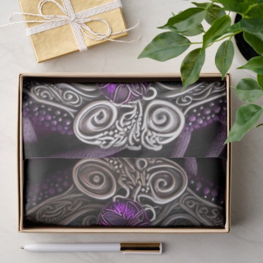 Lila Rose Keltisches Knotpapier Seidenpapier (Geschenk)