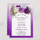 Lila Rose Lavender Floral Hochzeit Einladungen (Vorne/Hinten)