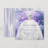 Lila Rose Lavender Lila Quinceanera Einladung (Vorne/Hinten)