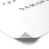 Lila Rose Liebe ist süße Hochzeit Dessert Bar Sign Poster (Ecke)