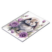 Lila Rose Love Bunny Rabbit Notizblock (Linke Seite)