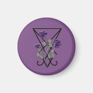 Lila Rose Luzifer Symbol Gothic Occult Magnet
