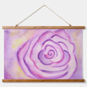 Lila Rose Mauer Kunstband Wandteppich Mit Holzrahmen (Vorne)