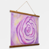 Lila Rose Mauer Kunstband Wandteppich Mit Holzrahmen (Gewinkelt)