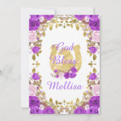 Lila Rose Mexikanisches Blumenmädchen Fiesta Gebur Einladung (Rückseite)