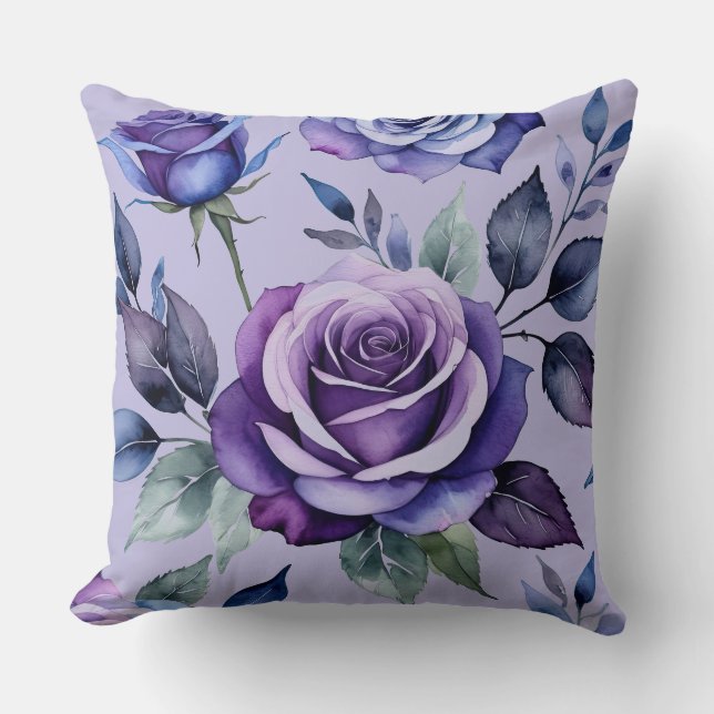 Lila Rose mit Blue Kissen (Vorderseite)