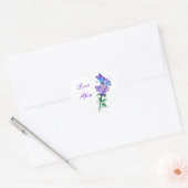 Lila Rose mit Butterfly Herz-Aufkleber (Umschlag)