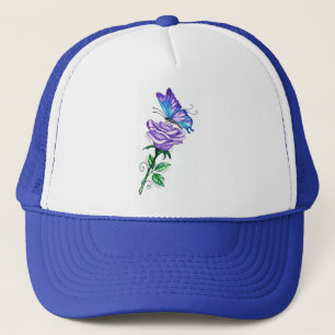 Lila Rose mit Butterfly Truckerkappe