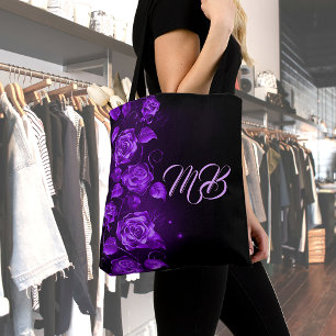 Lila Rose mit Monogramm Tasche