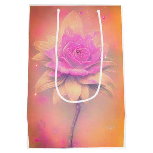 lila Rose Mittlere Geschenktüte (Rückseite)