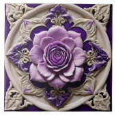 Lila Rose Moderne Beautiful Collection Keramik Fliese (Vorderseite)