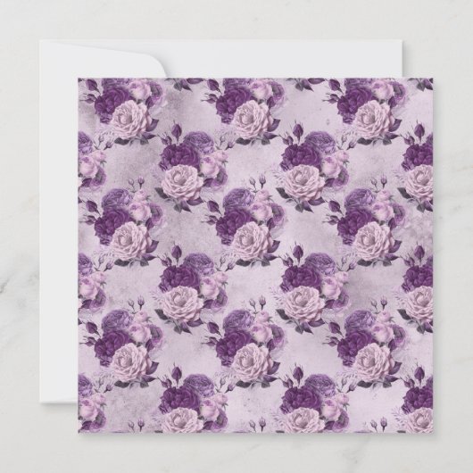 Lila Rose & Mondfantasie Einladungen zum Geburtsta (Rückseite)