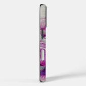 Lila Rose Monogramm aus rustikalem Holz Case-Mate iPhone Hülle (Rückseite / Rechts)