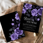 Lila Rose Moody Dark Gothic Brautparty Einladung