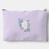 Lila Rose-Multigram-Druckknopfbeutel Zubehörtasche (Rückseite)