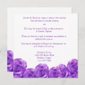 Lila Rose nach der Hochzeitsempfehlung Einladung (Vorne/Hinten)