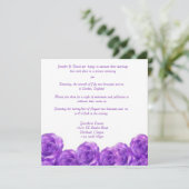 Lila Rose nach der Hochzeitsempfehlung Einladung (Stehend Vorderseite)