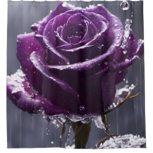 "Lila Rose nach Regen" Duschvorhang
