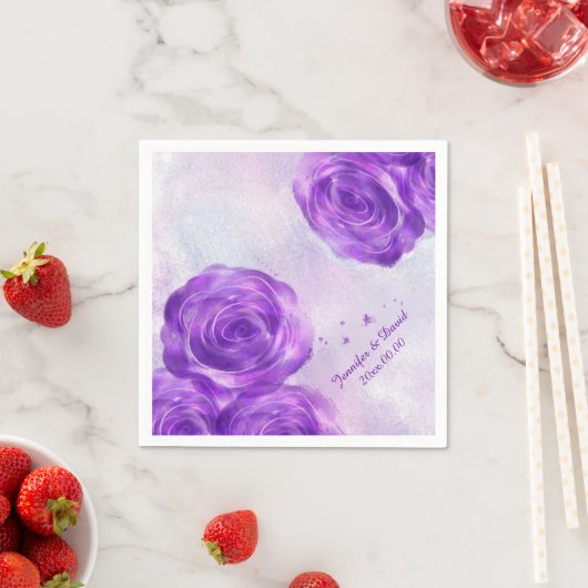 Lila Rose Papier Napkins Serviette (Beispiel)