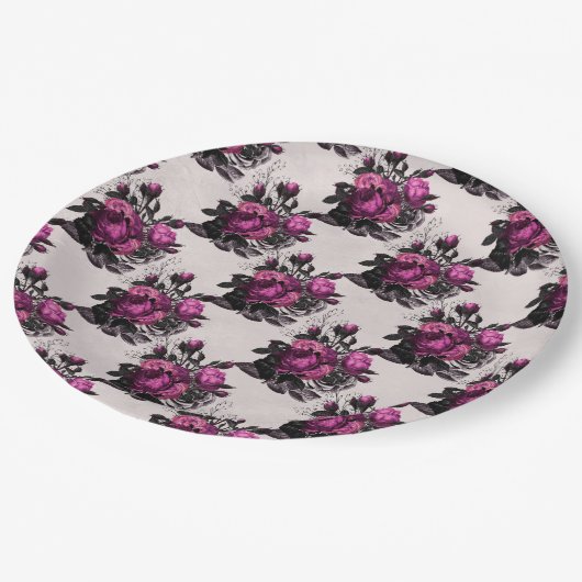 Lila Rose Pappteller (Schrägansicht)