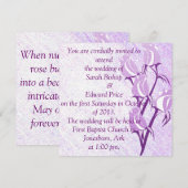 Lila Rose Personalisiert Hochzeitseinladungen Einladung (Vorne/Hinten)