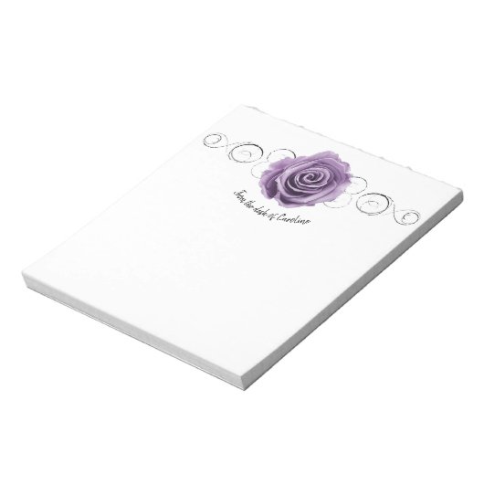 Lila Rose Personalisiert Notepad Notizblock (Rotiert)