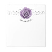 Lila Rose Personalisiert Notepad Notizblock (Vorderseite)