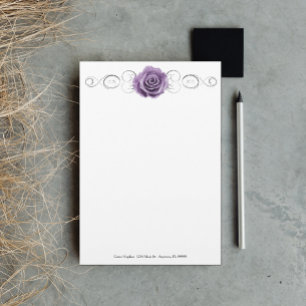 Lila Rose Personalisiert Stationierung Briefpapier