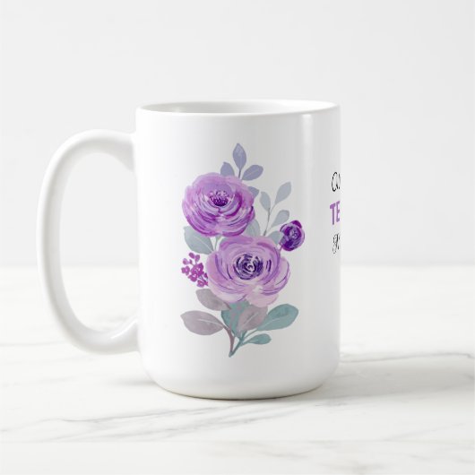 Lila Rose Phantastisch Lehrer Geschenk Bester Lehr Kaffeetasse (Links)