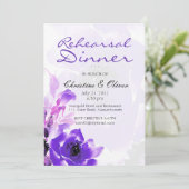 Lila Rose Probe Dinner Card Einladung (Stehend Vorderseite)