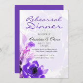 Lila Rose Probe Dinner Card Einladung (Vorne/Hinten)