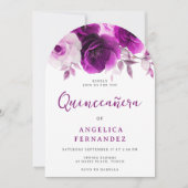 Lila Rose Quinceanera Party Arch Einladung (Vorderseite)