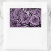 Lila Rose Rechteckiger Aufkleber (Tasche)