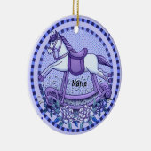Lila Rose Rocking Horse Ornament (Rechts)