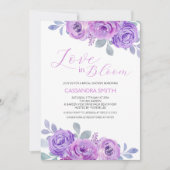 Lila Rose Rosa Brautparty Einladung (Vorderseite)