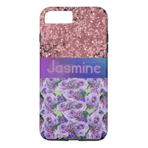 Lila Rose Rosa Glitzer Glitzern  Case-Mate iPhone Hülle