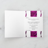 Lila Rose Rose elegant Dankeskarte (Innenseite)