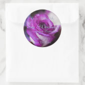 Lila Rose Runder Aufkleber (Tasche)