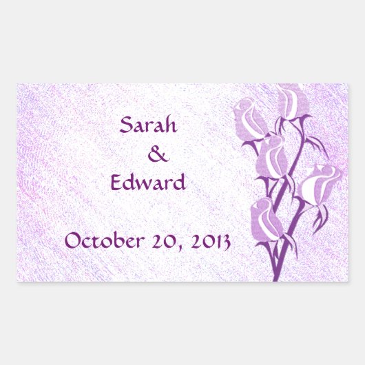 Lila Rose Save the Date Aufkleber (Vorderseite)